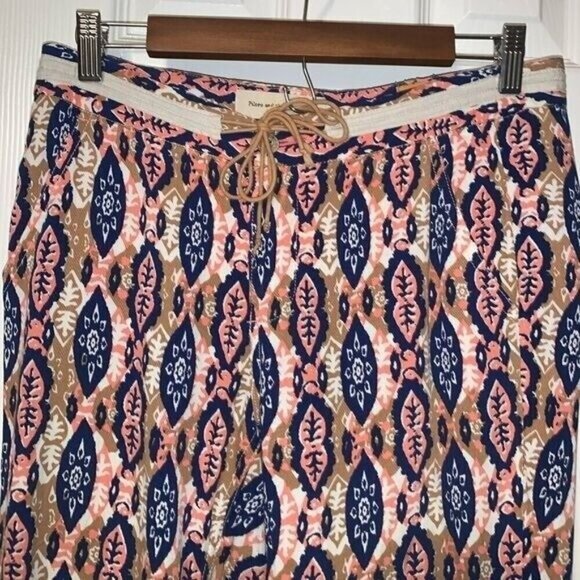 Pilcro and the Letterpress Anthropologie Paz Ikat Boho Drawstring Joggers Sz 27 - Picture 3 of 10